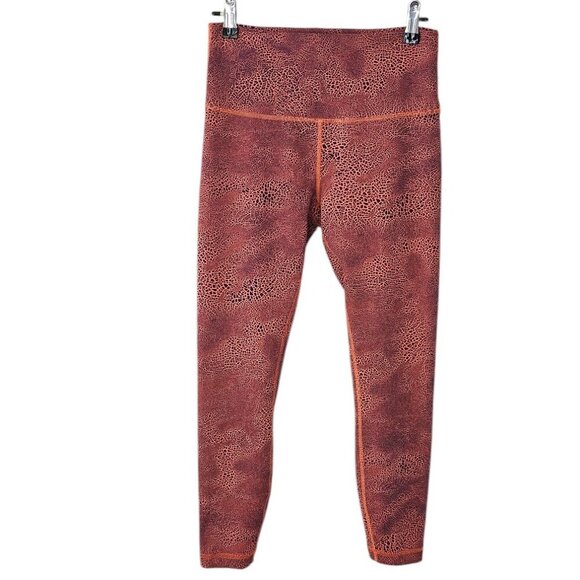 Lululemon Wunder Train High-Rise Tight 25" Crackle Glaze Vintage Orange, Size 8 - Picture 1 of 10
